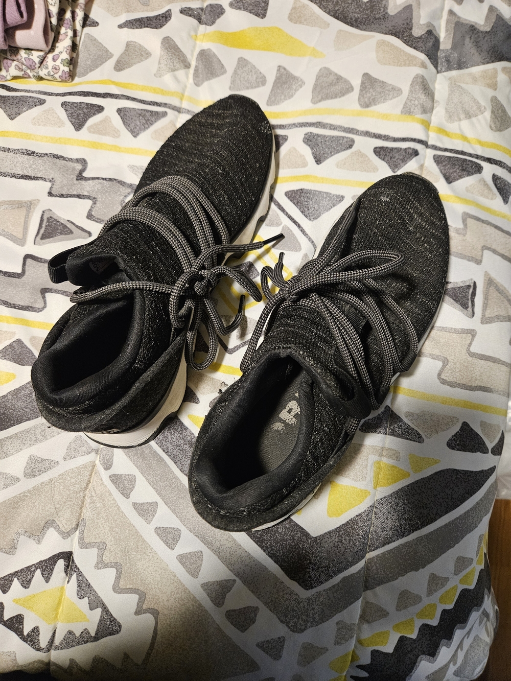 Sorel Black Knit Lace-Up Sneakers